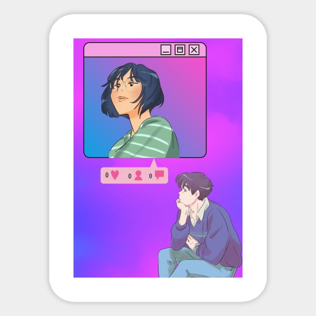 0 likes vaporwave aesthetic Sticker by Laakiiart